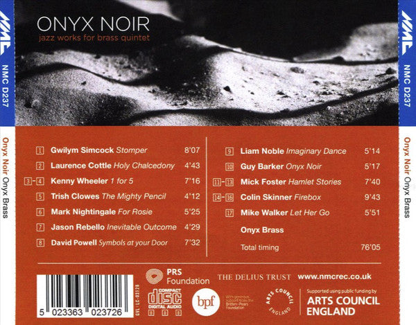 Onyx Brass : Onyx Noir: Jazz Works For Brass Quintet (CD, Album)