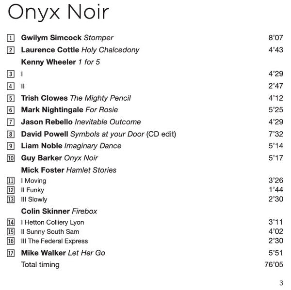 Onyx Brass : Onyx Noir: Jazz Works For Brass Quintet (CD, Album)
