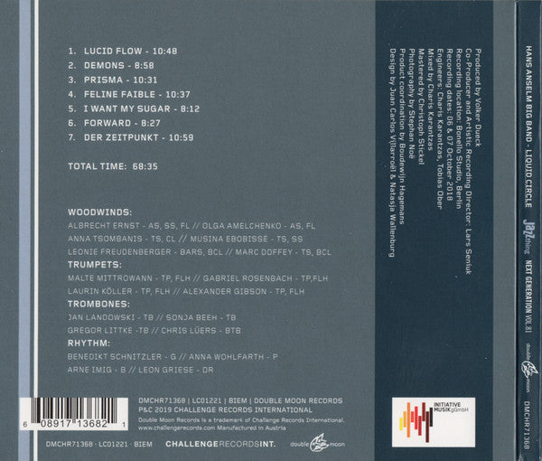 Hans Anselm Big Band : Liquid Circle (CD, Album)