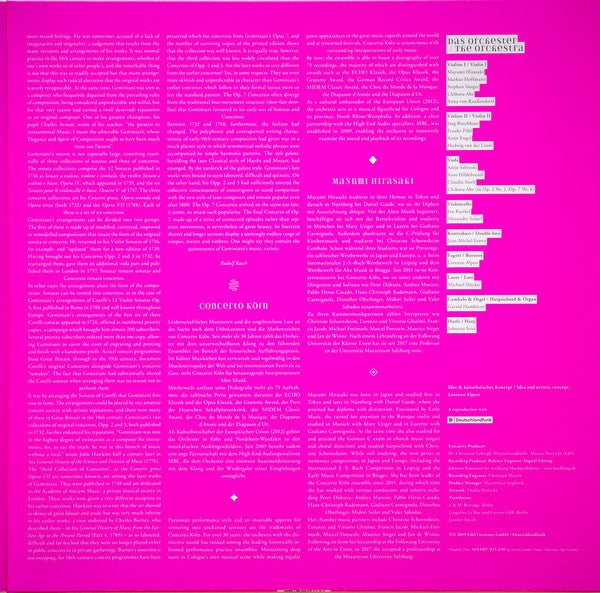 Concerto Köln, Francesco Geminiani : Quinta Essentia (2xLP, Album)