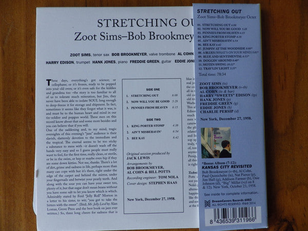 Zoot Sims, Al Cohn, Bob Brookmeyer, Harry Edison, Nat Pierce, Freddie Green : Stretching Out (CD, Album, Comp)