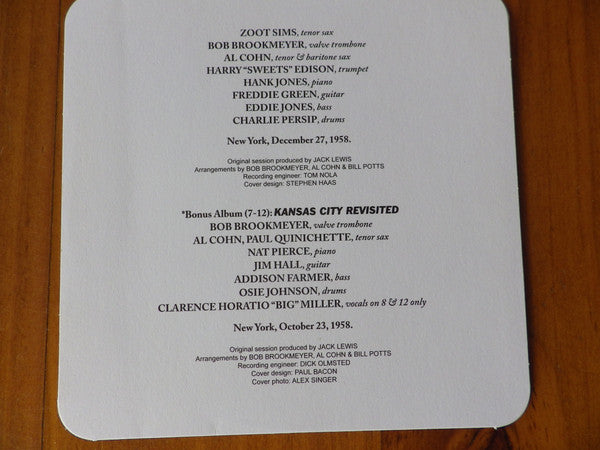 Zoot Sims, Al Cohn, Bob Brookmeyer, Harry Edison, Nat Pierce, Freddie Green : Stretching Out (CD, Album, Comp)