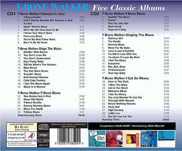 T-Bone Walker : Five Classic Albums (2xCD, Comp, RM)