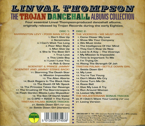 Various : Linval Thompson · The Trojan Dancehall Albums Collection (2xCD, Comp)