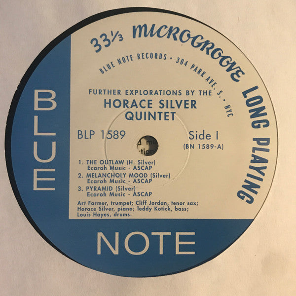 The Horace Silver Quintet : Further Explorations (LP, Album, Mic)