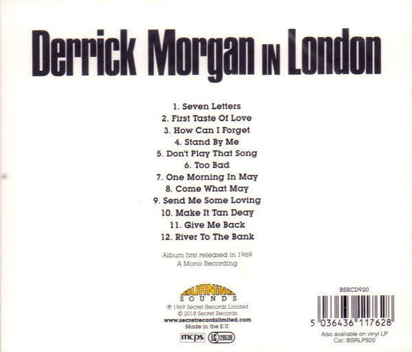 Derrick Morgan : Derrick Morgan In London (CD, Album)