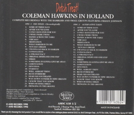 Coleman Hawkins : Dutch Treat! (2xCD, Comp, RM)