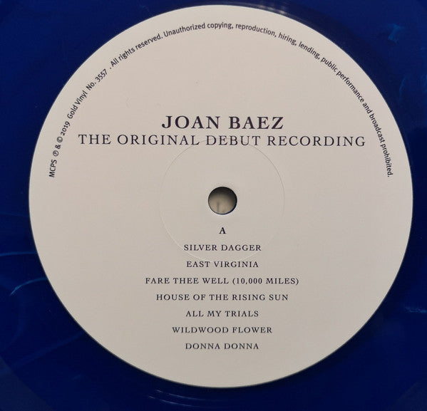 Joan Baez : Joan Baez (The Original Debut Recording)  (LP, Album, Ltd, Num, RE, Blu)