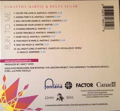 Samantha Martin & Delta Sugar : Run To Me (CD, Album)