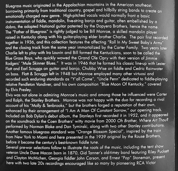 Various : Oh Brother Here Art Thou Bluegrass (2xCD, Comp, RM)