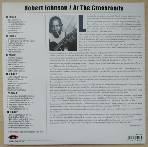 Robert Johnson : At The Crossroads (3xLP, Comp, Ltd, Cle)