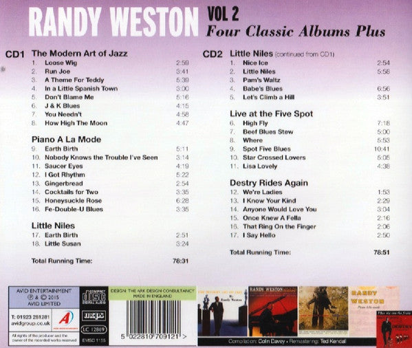 Randy Weston : Four Classic Albums Plus: The Modern Art Of Jazz / Piano A La Mode / Little Niles / Live At The Five Spot / Destry Rides Again (2xCD, Comp)