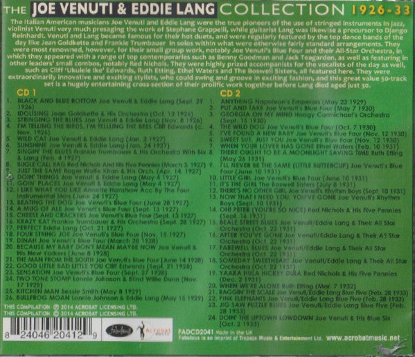 Joe Venuti & Eddie Lang : The Collection, 1926-33 (2xCD, Comp)