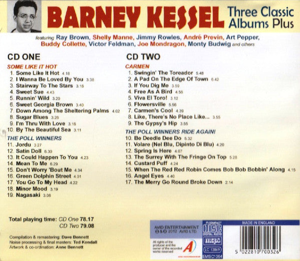 Barney Kessel : Three Classic Albums Plus: Some Like It Hot / The Poll Winners / Carmen / The Poll Winners Ride Again! (2xCD, Comp)