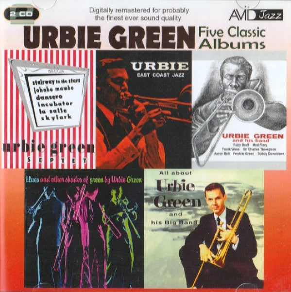Urbie Green : Five Classic Albums: All About Urbie Green And His Big Band / Blues And Other Shades Of Green / Urbie Green And His Band / Urbie Green Septet / Urbie: East Coast Jazz (2xCD, Comp)