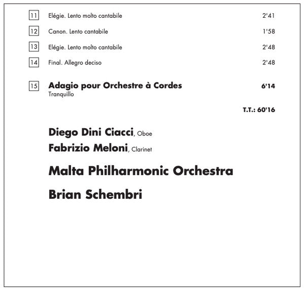 Alexandre Tansman, Diego Dini Ciacci • Fabrizio Meloni, Malta Philharmonic Orchestra, Brian Schembri : Wind Concertos (CD, Album)