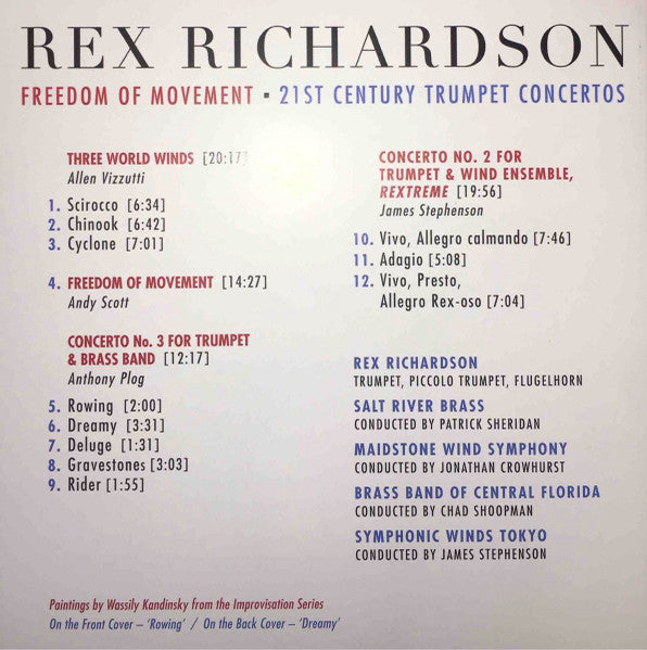 Rex Richardson : Freedom Of Movement: 21st Century Trumpet Concertos (CD, Album)