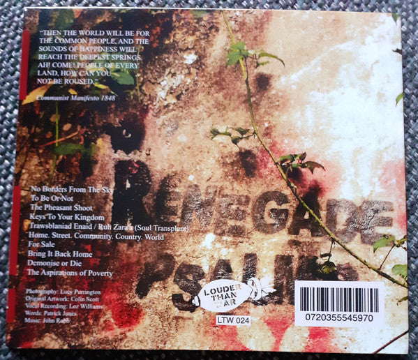 Patrick Jones, John Robb : Renegade Psalms (CD, Album)