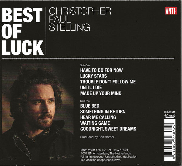Christopher Paul Stelling : Best Of Luck (CD, Album)
