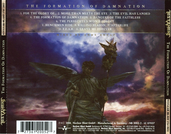 Testament (2) : The Formation Of Damnation (CD, Album)