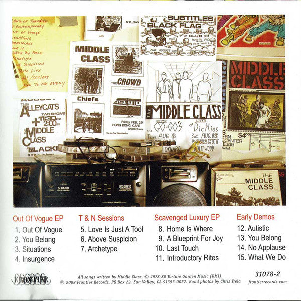 The Middle Class : Out Of Vogue - The Early Material (CD, Comp)