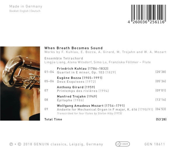 Ensemble Tetrachord : When Breath Becomes Sound (CD, Album)