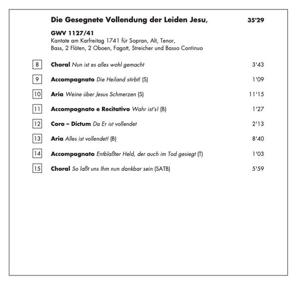 Christoph Graupner, Ex Tempore, Mannheimer Hofkapelle, Florian Heyerick : Das Leiden Jesu: Passion Cantatas II (CD, Album)