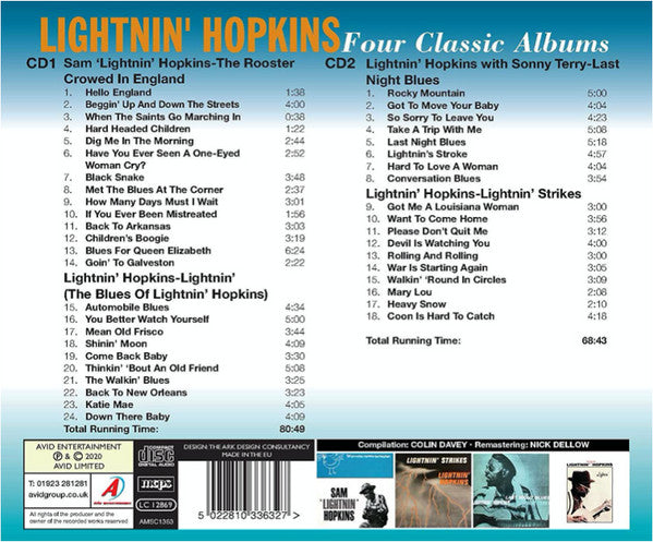 Lightnin' Hopkins : Four Classic Albums - Third Set (2xCD, Comp, RM)