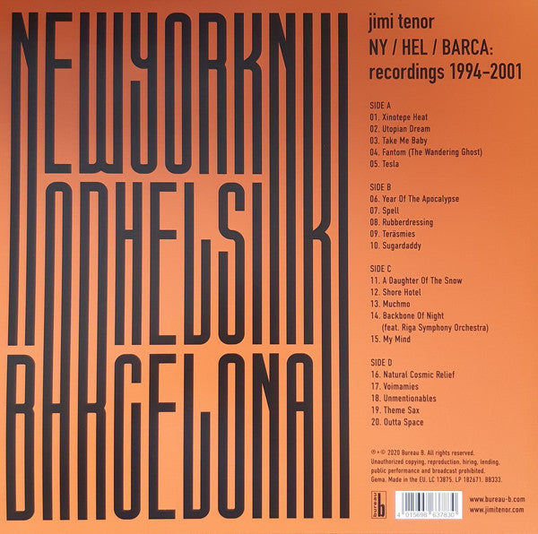 Jimi Tenor : NY, Hel, Barca (2xLP, Comp, RE, RM)