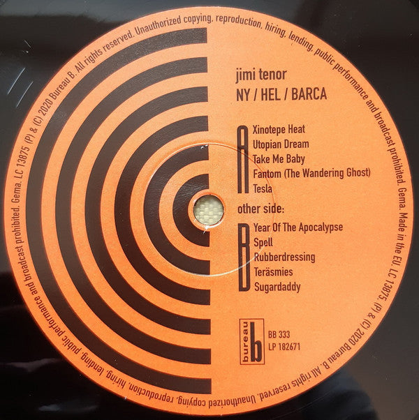 Jimi Tenor : NY, Hel, Barca (2xLP, Comp, RE, RM)