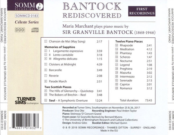 Maria Marchant, Granville Bantock : Bantock Rediscovered (CD, Album)