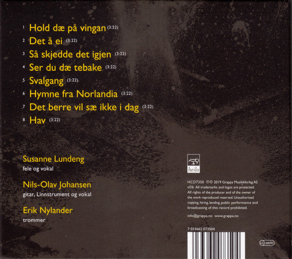 Susanne Lundeng : Hold Dæ På Vingan (CD, Album, Ltd)