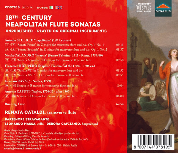 Renata Cataldi, Partenope Stravagante : 18th Century Neapolitan Flute Sonatas (CD, Album)