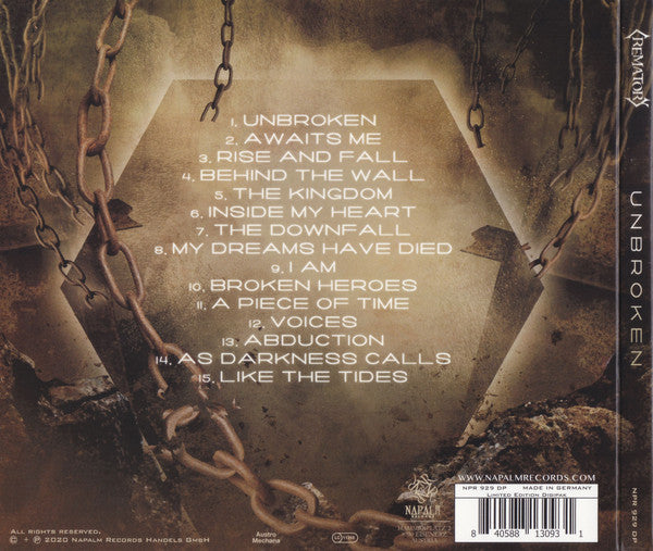 Crematory : Unbroken (CD, Album, Ltd)