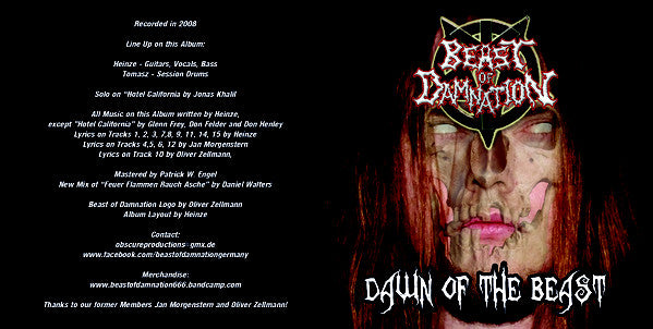 Beast Of Damnation (2) : Dawn Of The Beast (CD, Album)