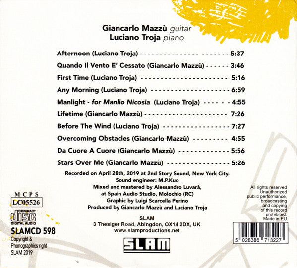 Giancarlo Mazzù & Luciano Troja : Any Morning (CD, Album)