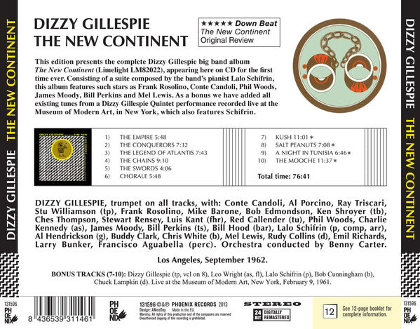 Dizzy Gillespie Big Band : The New Continent (CD, Album, RE)