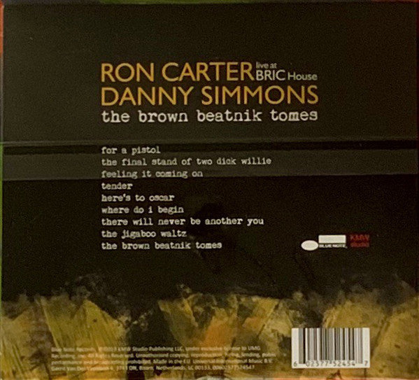 Ron Carter And Danny Simmons (3) : The Brown Beatnik Tomes (Live at BRIC House) (CD, Album, Pap)