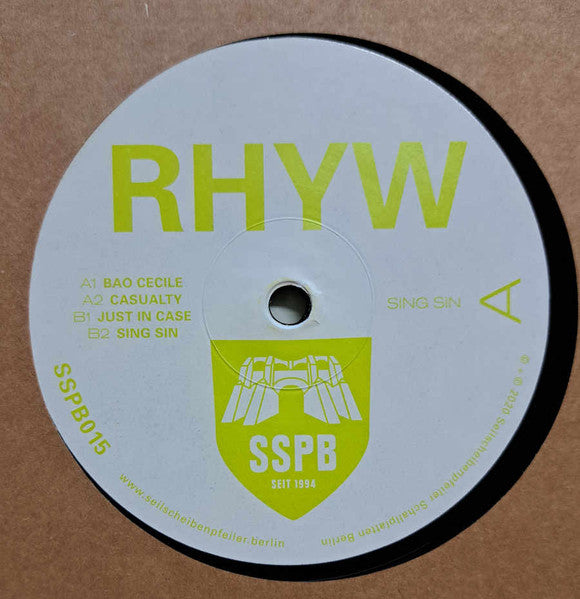 Rhyw : Sing Sin (12")