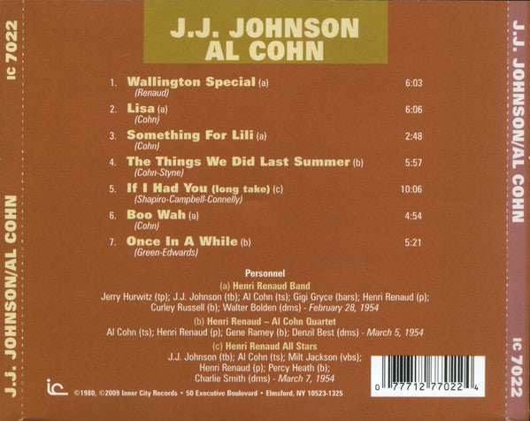 J.J. Johnson / Al Cohn : J.J. Johnson / Al Cohn (CD, Comp, RE)
