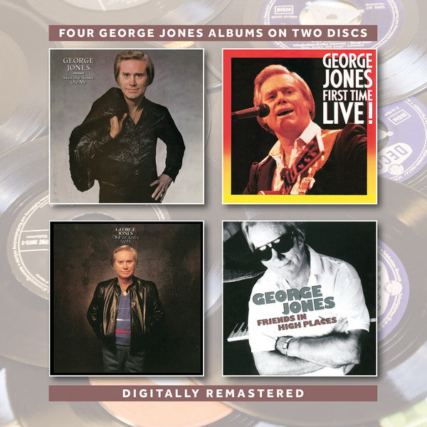 George Jones (2) : Still The Same Ole Me / First Time Live! / One Woman Man / Friends In High Places (2xCD, Comp, RM)