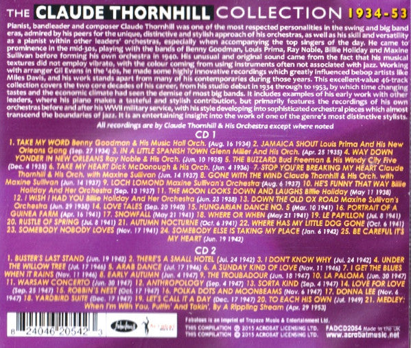 Claude Thornhill : The Claude Thornhill Collection 1934-53 (2xCDr, Comp)