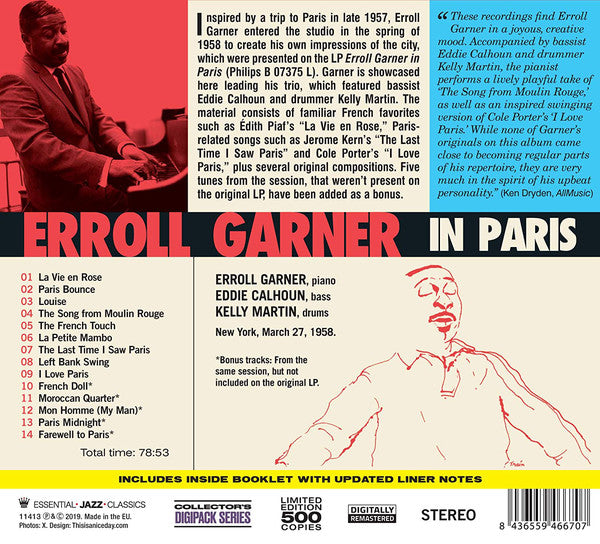 Erroll Garner : Erroll Garner In Paris (CD, Album, Ltd, RE, RM)