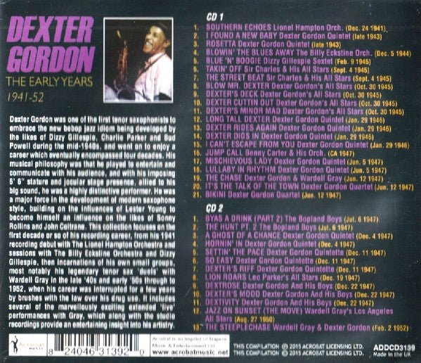 Dexter Gordon : The Early Years 1941-52 (2xCD, Comp)