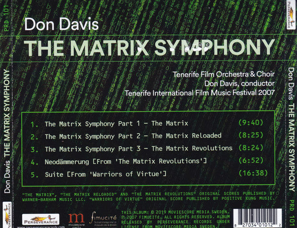 Don Davis (4) : The Matrix Symphony (CD, Album)