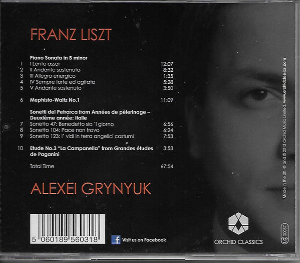 Franz Liszt, Alexei Grynyuk : Sonata In B Minor, Petrarch Sonnets, Mephisto-Waltz, La Campanella (CD, Album)