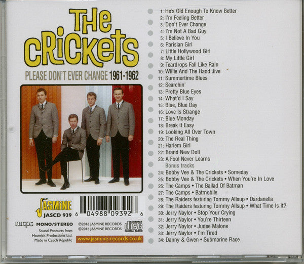 The Crickets (2) : Please Don't Ever Change 1961-1962 (CD, Comp, Mono)
