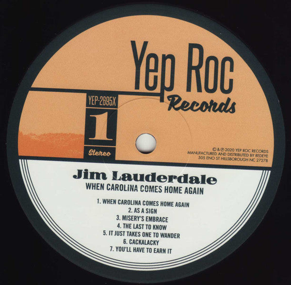 Jim Lauderdale : When Carolina Comes Home Again  (LP, Album, Fir + 7", Bon)