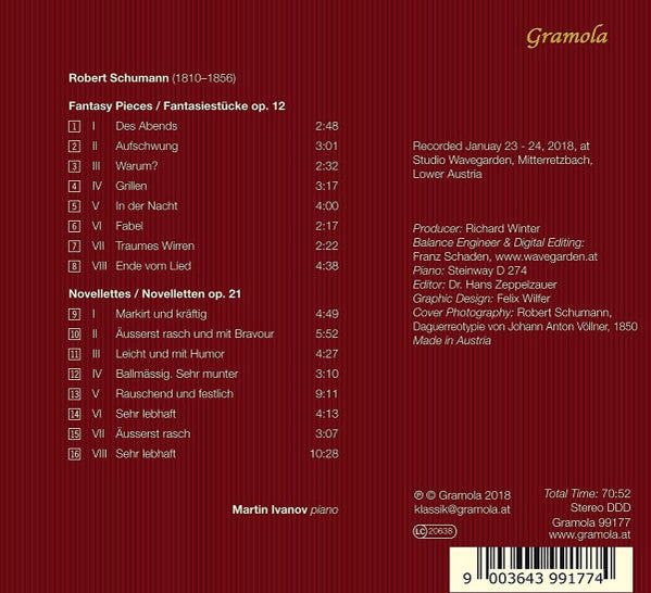 Robert Schumann, Martin Ivanov : Fantasiestucke; Novelletten (CD, Album)