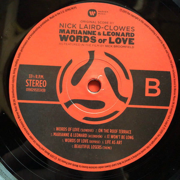 Nick Laird-Clowes : Marianne & Leonard  Words Of Love (LP, Album)